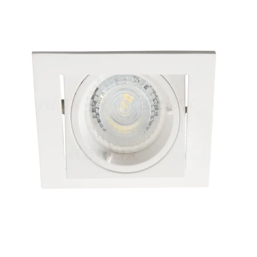  Spot Encastré Alren Gx5,3/GU10 Carré en Aluminium Blanc